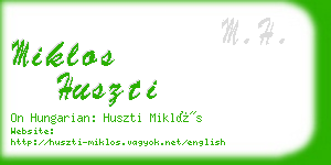 miklos huszti business card